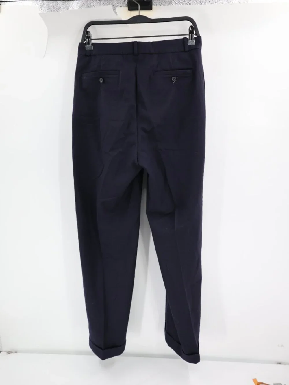 VTG Polo Ralph Lauren Dress Pant Mens 30 Straight Leg Pleated Wool Cuffed Blue